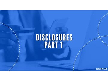 Regulation E: 03. Disclosures Part 1