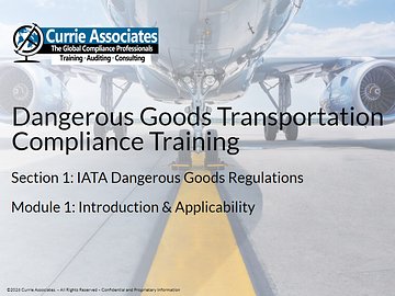 IATA 67 Module 1: Introduction