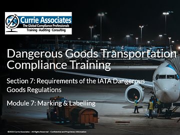 IATA 67 Module 7: Marking and Labelling