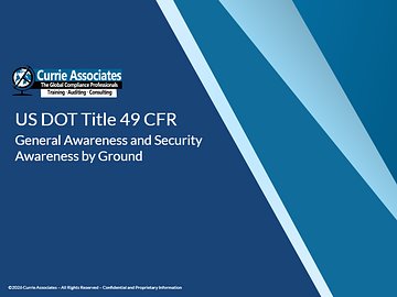49 CFR Module 1: General Awareness and Security Awareness (2026)