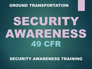 49 CFR Hazardous Materials Security Awareness (2026)