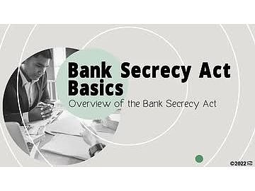 Bank Secrecy Act Basics: 03. Components of a Money Laundering Operation