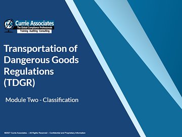 TDGR Training Module 2: Classification (2027)